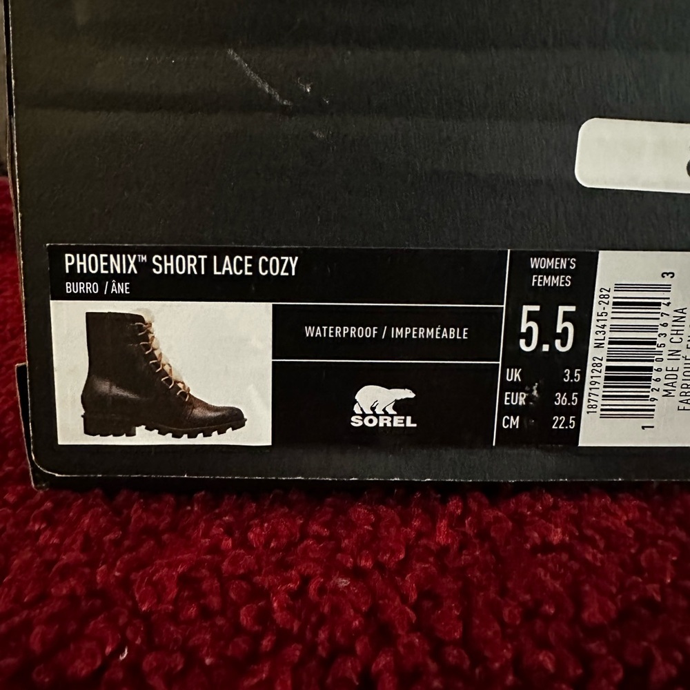 Sorel Phoenix Dark Brown Leather Boots with Shearling - Picture 8 of 8